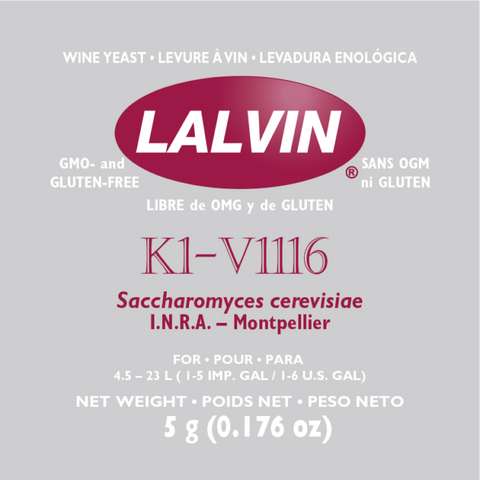 Lalvin K1-V1116 Wine Yeast