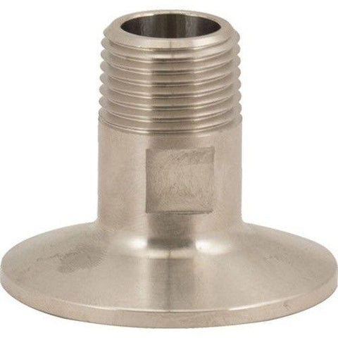 1.5'' Tri-Clamp x 1/2 in MPT, Stainless Steel