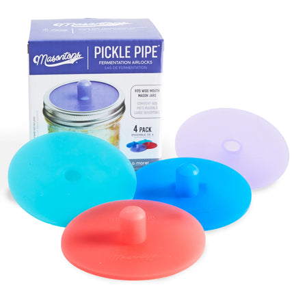Pickle Pipes- Wide Mouth - Waterless Fermentation Airlock