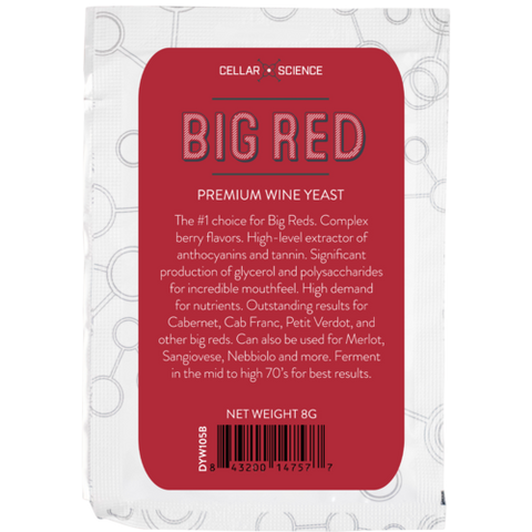 CellarScience® BIG RED Dry Wine Yeast