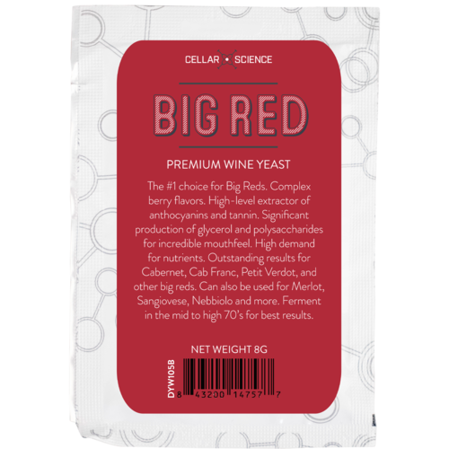CellarScience® BIG RED Dry Wine Yeast