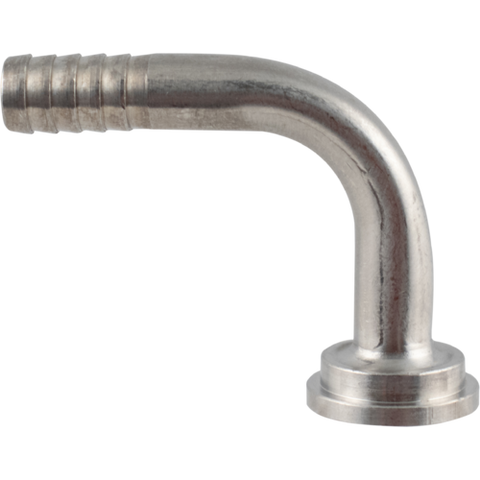 Elbow Tailpiece, 5/16'' Barb, Stainless Steel
