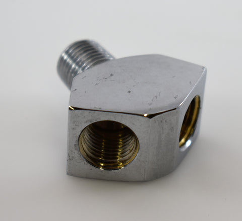 Co2 Gas Regulator Y Fitting, Chrome Plated Brass