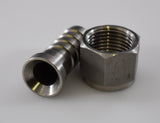 1/2'' Female Flare Thread x 1/2'' Barb, Stainless Steel
