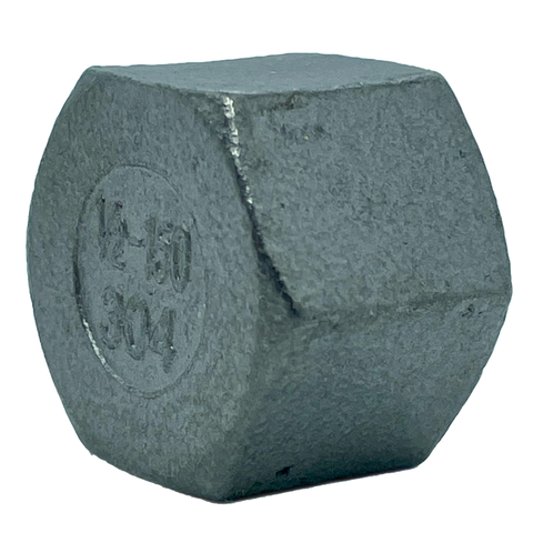 Hexagon Cap 1/2'' FPT, Stainless Steel