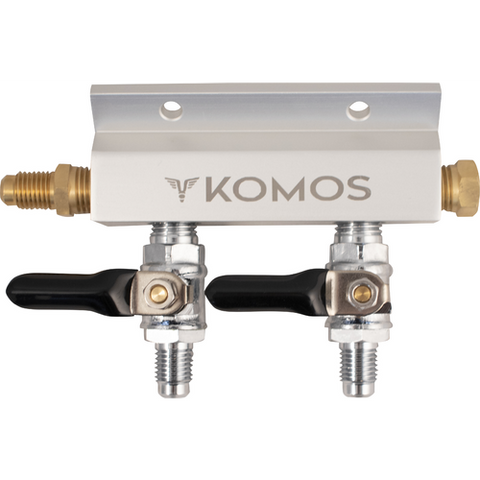 KOMOS® Aluminum Gas Manifold - 1/4" Flare