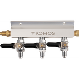 KOMOS® Aluminum Gas Manifold - 1/4" Flare