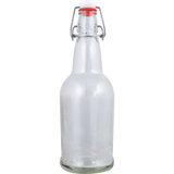 16 oz. Clear Pop Tops Swing Top Bottles - Case of 12