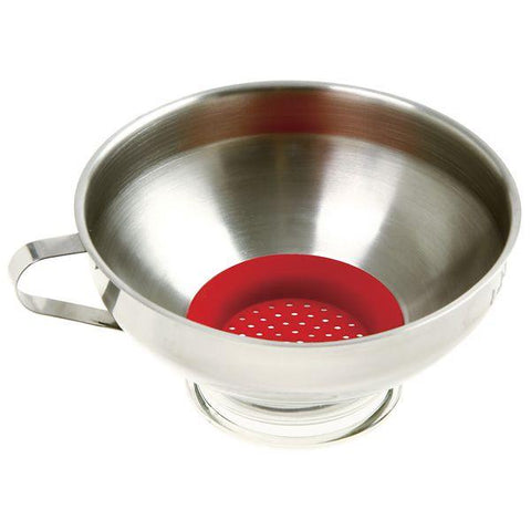 Wide Mouth Funnel with Silicone Strainer