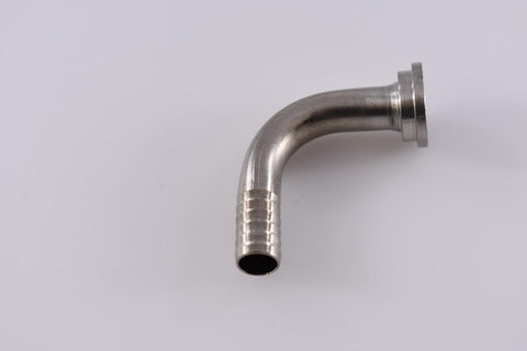 Elbow Tailpiece, 3/8'' Barb, Stainless Steel