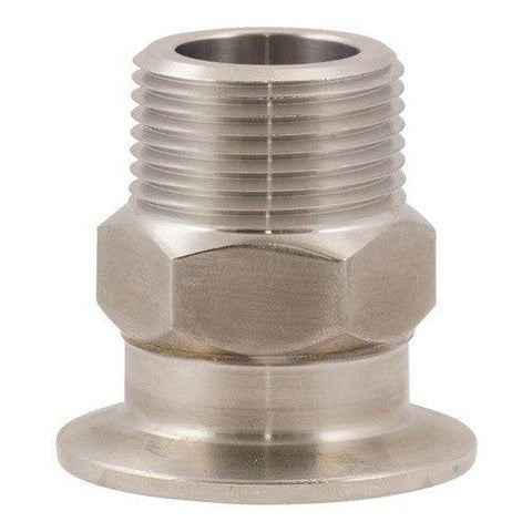 1.5'' Tri-Clamp x 1'' MPT, Stainless Steel